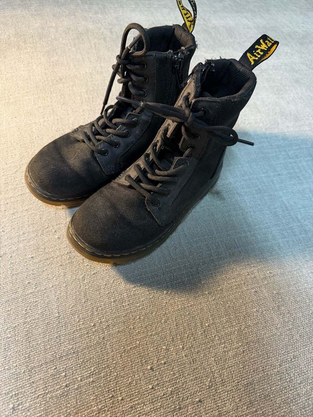 Dr. Martens Combs Junior Poly Canvas Side-Zip Combat Boots